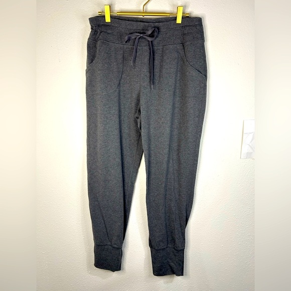 Rainbeau Women’s Size Large Gray Stretch Joggers Drawstring Waist Cuffed Pants - Picture 2 of 8
